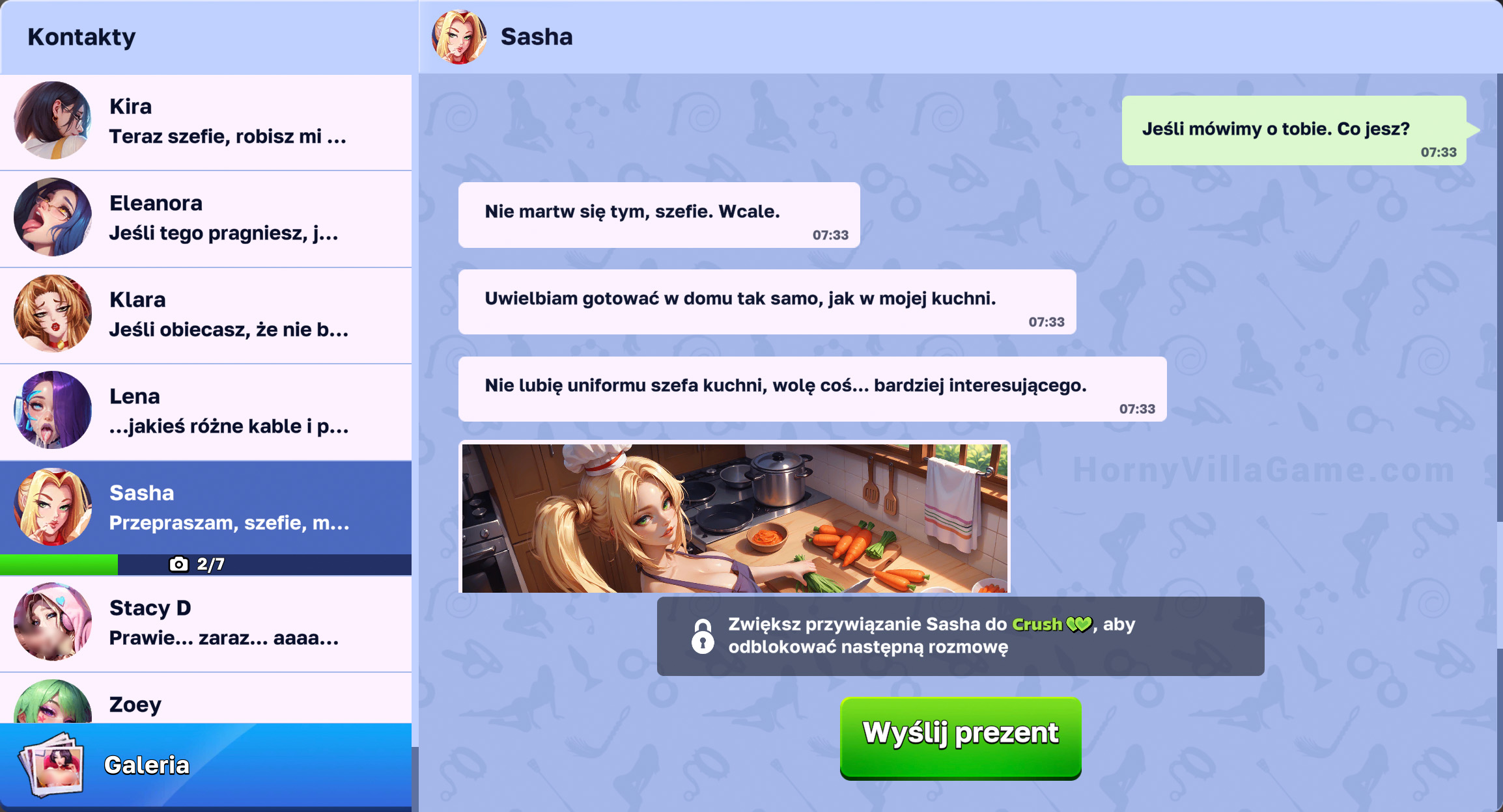 Czat z bohaterką Saszą