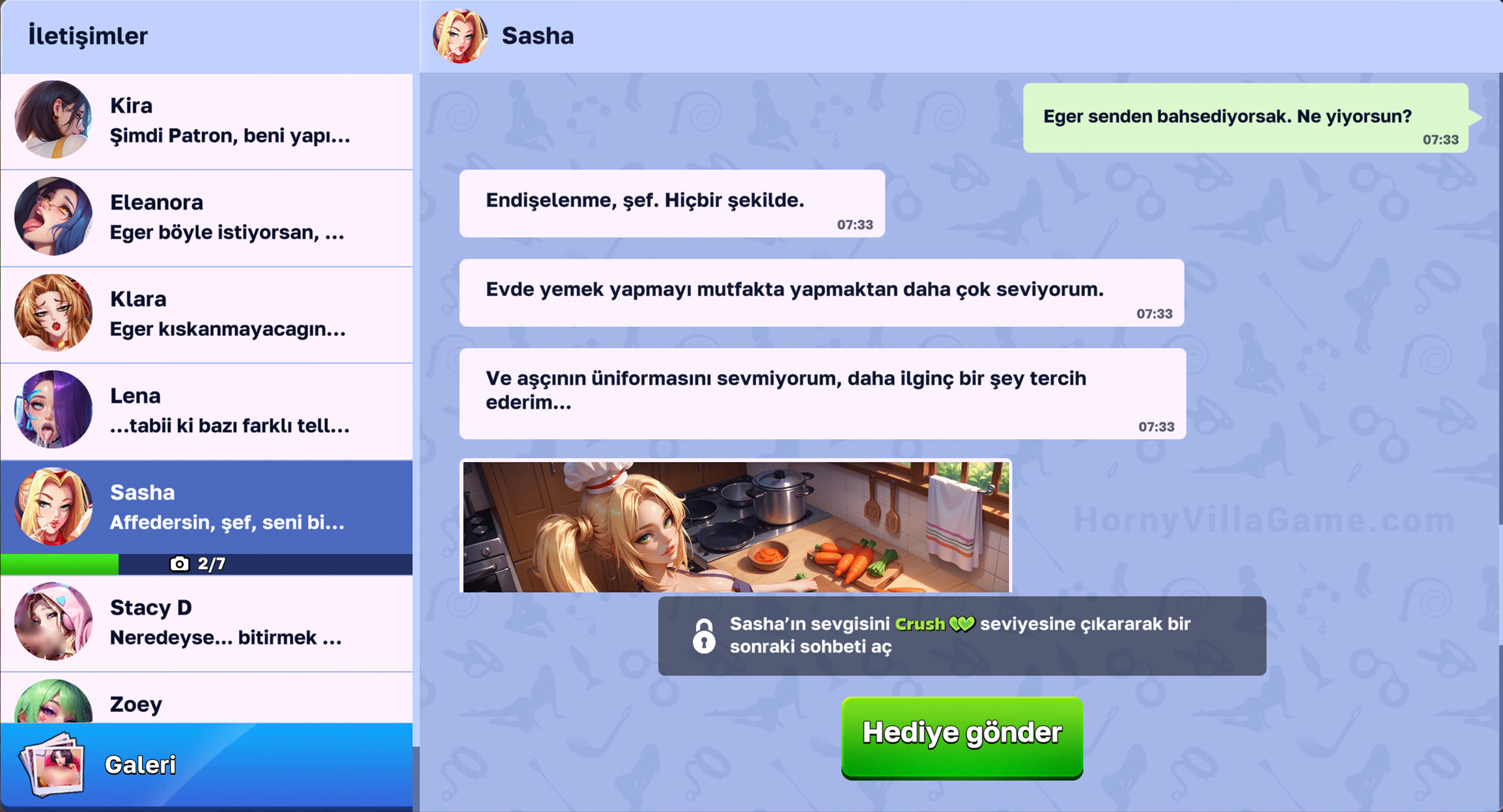 Sasha karakteriyle sohbet